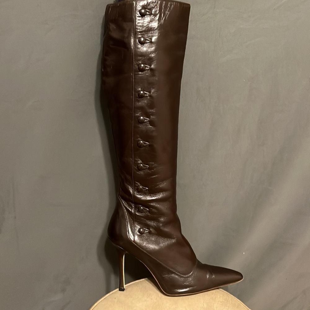 Manolo Blahnik chocolate brown boots size 40